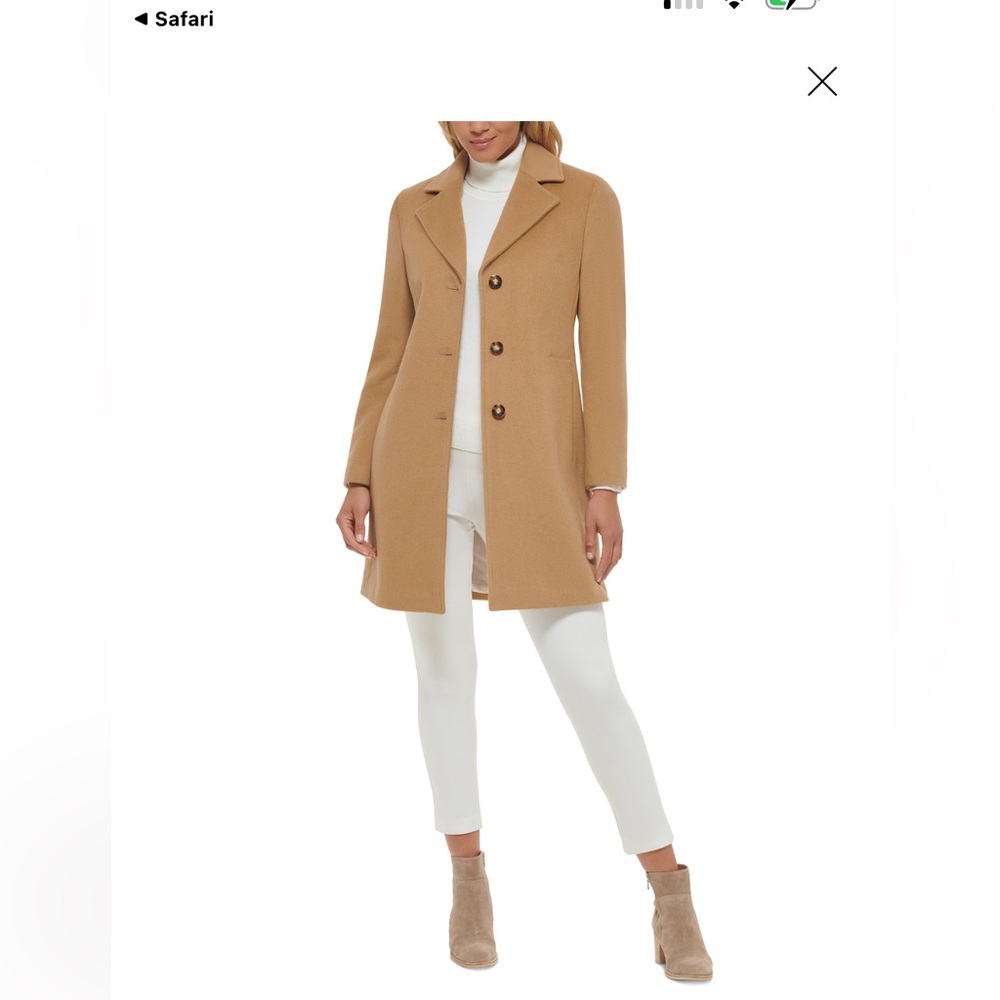 NWOT❤️Calvin Klein ❤️❤️ Size 12 Camel Pea Coat for Women